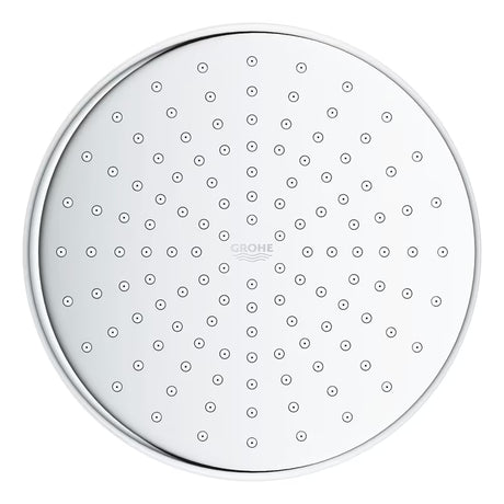 Chromo spalvos viršutinis dušas Grohe New Tempesta 210 su Rain srove ir DreamSpray bei SpeedClean technologijomis.