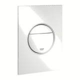 Baltas nuleidimo mygtukas Grohe Nova Cosmopolitan S Alpine White pro potinkiniai bakeliai su dvigubu nuleidimu.