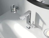 Chromuotas praustuvo maišytuvas Grohe Plus su aukštu snapu, pasukamu ištekėjimu ir svirtiniu valdymu