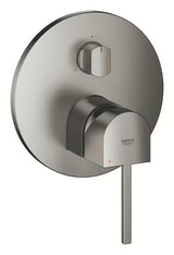 Potinkinė dušo ir vonios maišytuvas Grohe Plus, šukuoto Hard Graphite apdaila, su 3 krypčių perjungikliu.