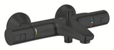 Termostatinė sieninė vonios maišytuvas Grohe Precision apdailos matte black su perjungėju, voniai ir dušui