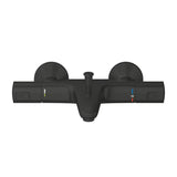 Termostatinė sieninė vonios maišytuvas Grohe Precision apdailos matte black su perjungėju, voniai ir dušui