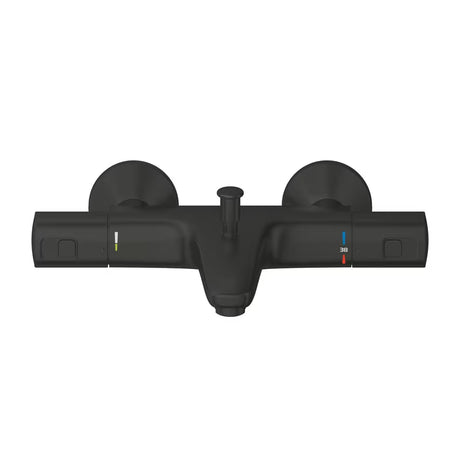 Termostatinė sieninė vonios maišytuvas Grohe Precision apdailos matte black su perjungėju, voniai ir dušui