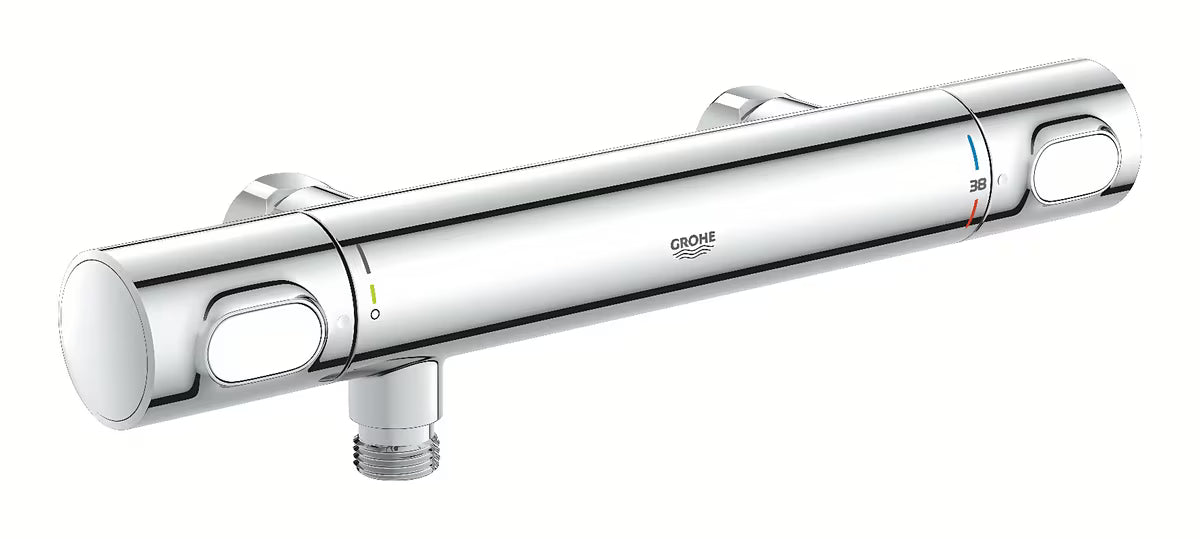 Chromuotas termostatinė dušo maišytuvas Grohe Precision Flow pro, montuojamas ant sienos