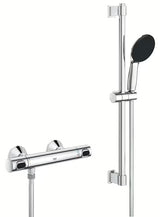 Grohe Precision Flow termostatinė dušo maišytuvas chromo spalvos, su dušo komplektu ir stovu