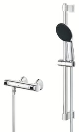 Grohe Precision Flow termostatinė dušo maišytuvas chromo spalvos, su dušo komplektu ir stovu