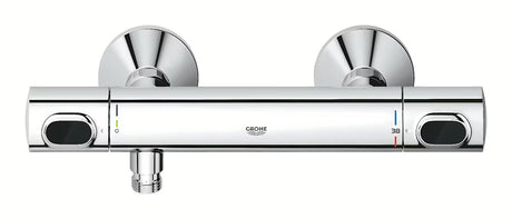 Grohe Precision Flow termostatinė dušo maišytuvas chromo spalvos, su dušo komplektu ir stovu