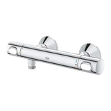 Termostatinė sieninė dušo maišytuvas Grohe Precision Flow chromo spalvos su SafeStop ir EcoJoy
