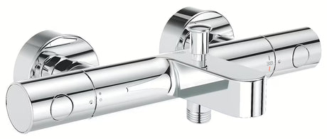 Termostatinė sieninė vonios maišytuvas Grohe Precision Get chromo spalvos su apatiniu dušo išvadu.