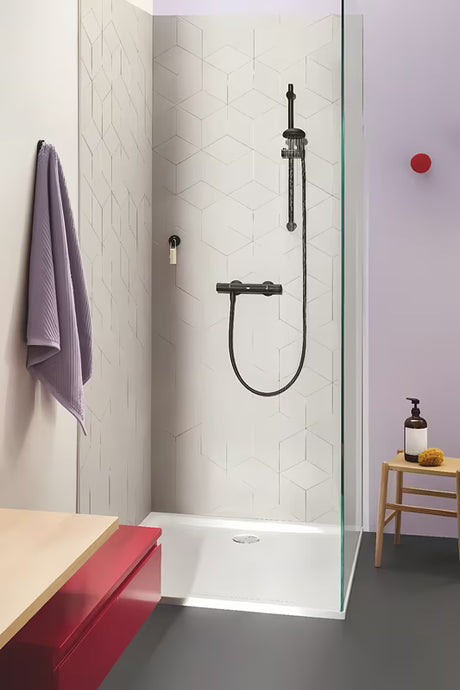 Termostatinė sieninė dušo maišytuvas Grohe Precision Start juodos matinės spalvos