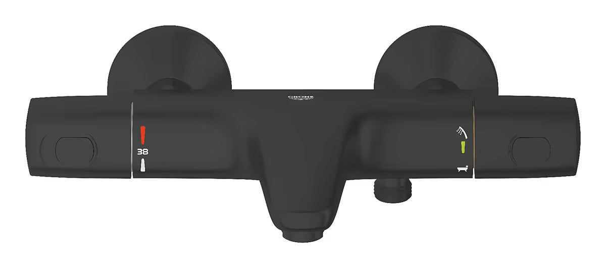 Grohe Precision Trend termostatinė vonios maišytuvas matinės juodos spalvos pro, skirtas montuoti ant sienos