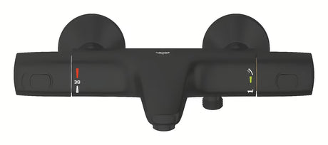 Grohe Precision Trend termostatinė vonios maišytuvas matinės juodos spalvos pro, skirtas montuoti ant sienos