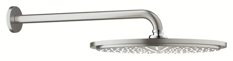 Viršutinis dušas Grohe Rainshower Cosmopolitan 310, metalinės konstrukcijos, su dušo laikikliu, supersteel apdailos.
