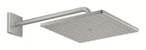 Viršutinis dušas Grohe Rainshower 310 Mono Cube su sieniniu dušo laikikliu, apdaila supersteel.