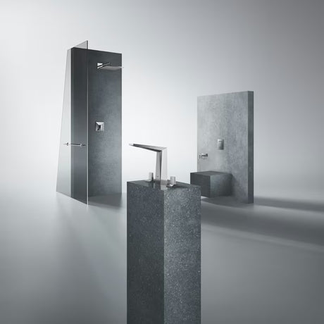 Viršutinis dušas Grohe Rainshower 310 Mono Cube su sieniniu dušo laikikliu, apdaila supersteel.