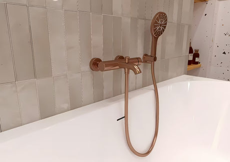 Rankinis dušas Grohe Rainshower smartactive 130, paviršius brushed warm sunset, su mygtuku SmartTip