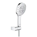 Chromuotas dušo komplektas Grohe Rainshower smartactive 130 su rankine dušo galvute, laikikliu ir 1500 mm žarna
