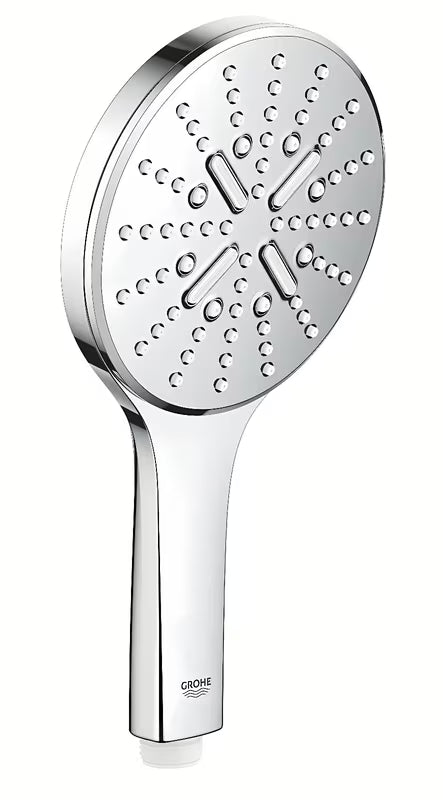 Chromuota rankinė dušo galvutė Grohe Rainshower 130 SmartActive su trimis srovės režimais