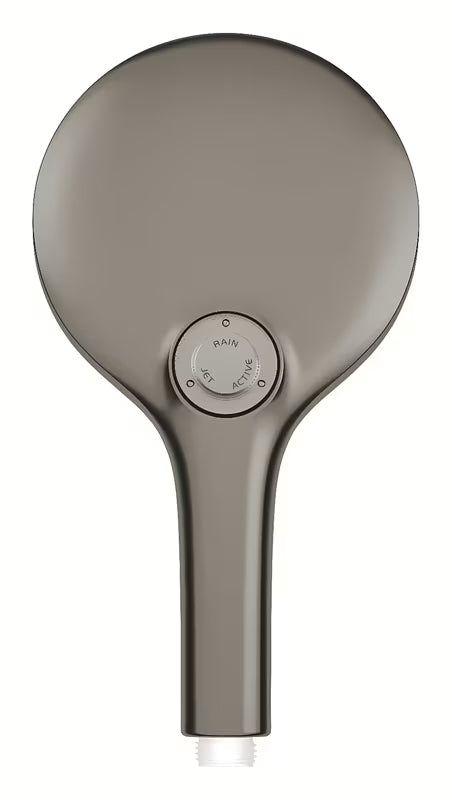 Rankinis dušas Grohe Rainshower 130 SmartActive, šlifuoto Hard Graphite paviršiaus, su trimis srovės režimais.