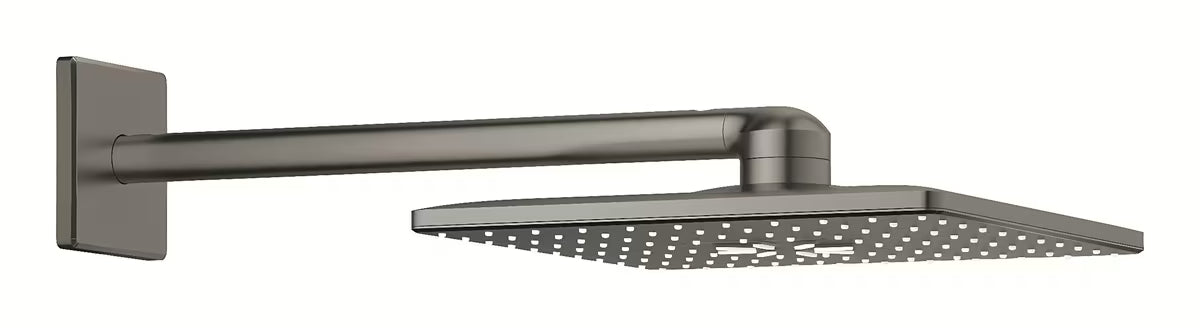 Viršutinis dušas Grohe Rainshower smartactive Cube su dušo laikikliu, šlifuoto hard graphite paviršiaus