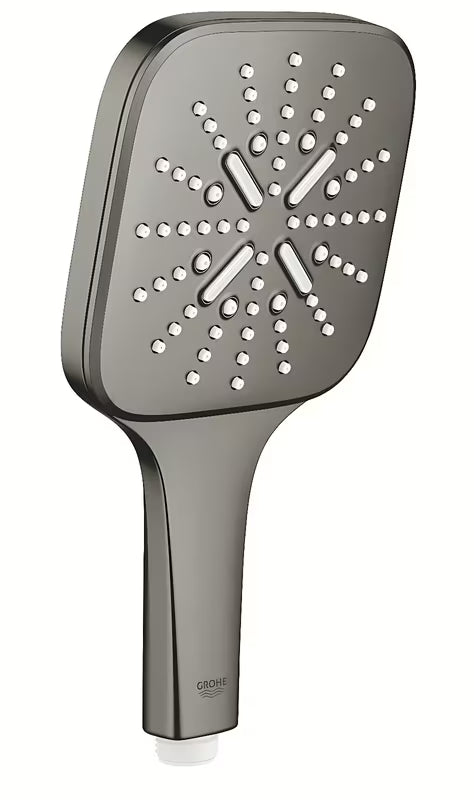 Rankinė dušo galvutė Grohe Rainshower 130 SmartActive Cube, šukuoto hard graphite spalvos