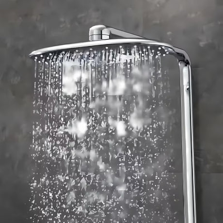 Grohe Rainshower smartcontrol dušo sistema su termostatiniu maišytuvu chromo spalvos, su 360 mm viršutiniu dušu ir rankiniu dušeliu