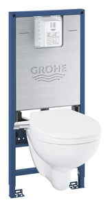 Montavimo sistema Grohe Rapid SLX su potinkiniu bakeliu pro pakabinamas KLOZETAS ir paruošimu pro dušo tualetui