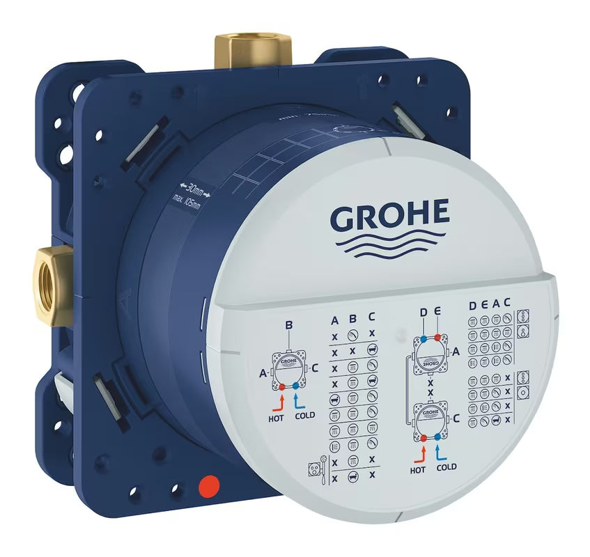 Potinkinis korpusas Grohe Rapido smartbox su stabiliu potinkiniu montavimo bloku ir apsauginiu gaubtu