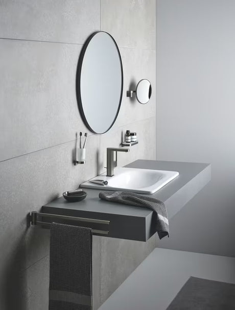 Sieninis stiklinės laikiklis Grohe Selection be stiklinės šukuoto hard graphite apdailos