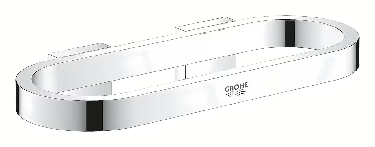 Chromuotas rankšluosčių žiedas Grohe Selection su paslėptu tvirtinimu prie sienos