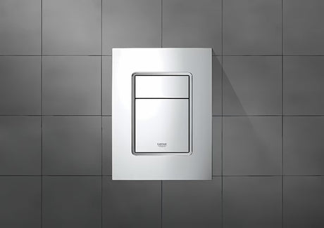 Chromuotas nuleidimo mygtukas Grohe Skate Cosmopolitan S pro potinkiniai bakeliai su dvigubu nuleidimu.