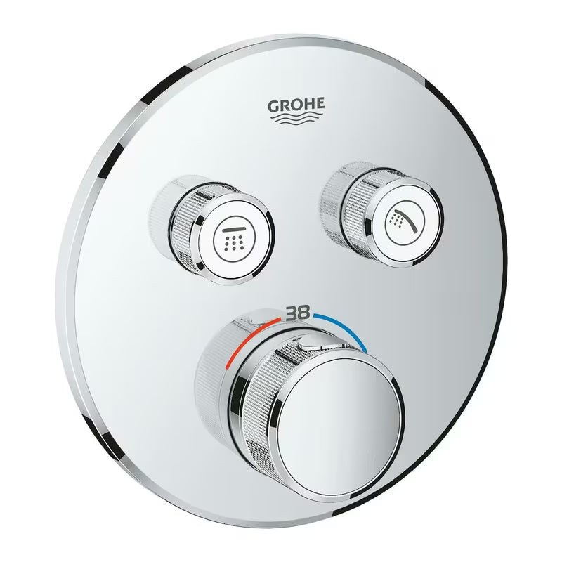 Chromuotas potinkinė termostatinė dušo maišytuvas Grohe Grohtherm smartcontrol su smartcontrol valdymu