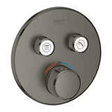 Potinkinė termostatinė dušo maišytuvas Grohe Grohtherm smartcontrol, brushed hard graphite spalvos.