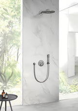 Potinkinė termostatinė dušo maišytuvas Grohe Grohtherm smartcontrol, brushed hard graphite spalvos