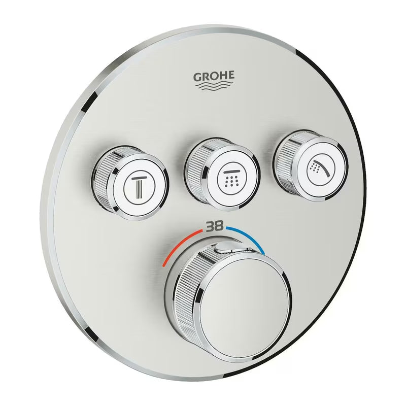 Grohe Grohtherm smartcontrol termostatinė potinkinė dušo maišytuvas, apdaila – supersteel