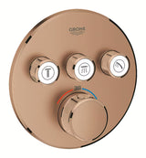 Potinkinė termostatinė dušo maišytuvas Grohe Grohtherm smartcontrol šukuoto paviršiaus Warm Sunset apdailos