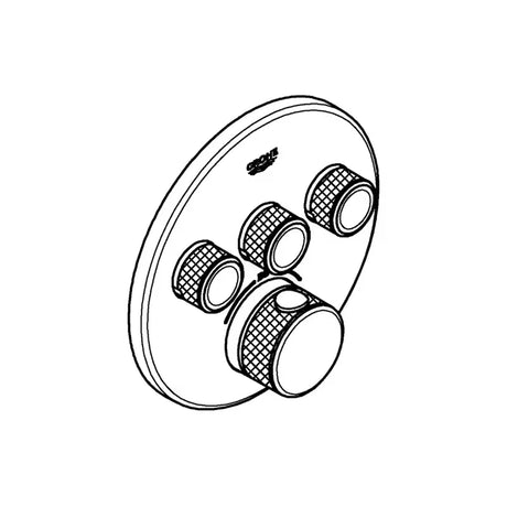 Potinkinė termostatinė dušo maišytuvas Grohe Grohtherm smartcontrol šukuoto paviršiaus Warm Sunset apdailos