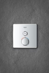 Chromo spalvos potinkinė termostatinė dušo maišytuvas Grohe Grohtherm smartcontrol su mygtukiniu valdymu smartcontrol