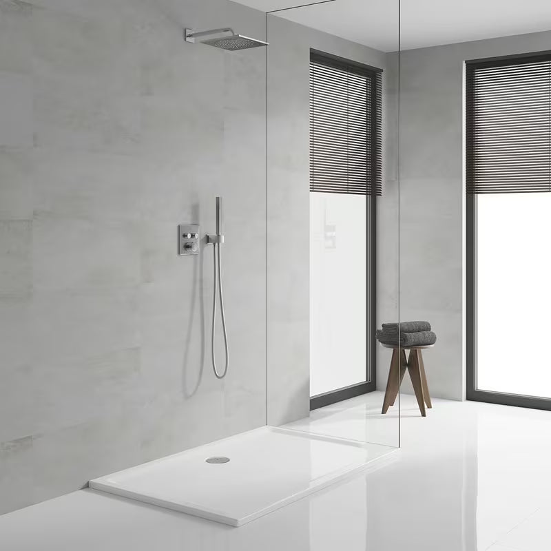 Chromo spalvos potinkinė termostatinė dušo maišytuvas Grohe Grohtherm smartcontrol su mygtukiniu valdymu