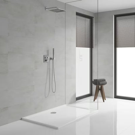Chromo spalvos potinkinė termostatinė dušo maišytuvas Grohe Grohtherm smartcontrol su mygtukiniu valdymu