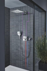 Potinkinė termostatinė dušo maišytuvas Grohe Grohtherm smartcontrol chromo spalvos.