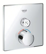 Potinkinė termostatinė dušo maišytuvas Grohe Smart Control chromo spalvos, su smartcontrol valdymu.