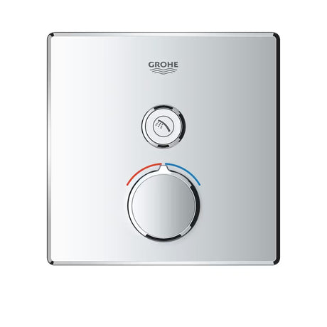 Potinkinė termostatinė dušo maišytuvas Grohe Smart Control chromo spalvos, su smartcontrol valdymu.