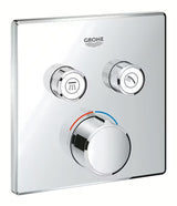 Potinkinė dušo maišytuvas Grohe Smart Control chromo spalvos, su smartcontrol valdymu ir dviem išvadais.