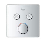 Potinkinė dušo maišytuvas Grohe Smart Control chromo spalvos, su smartcontrol valdymu ir dviem išvadais.