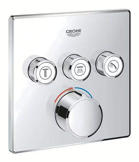 Potinkinė dušo maišytuvas Grohe Smart Control, chromo spalvos, su mygtukiniu valdymu
