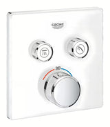 Potinkinė termostatinė dušo maišytuvas Grohe Grohtherm smartcontrol, Moon White apdailos, su smartcontrol valdymu.