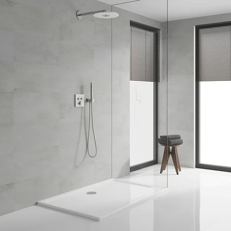 Potinkinė termostatinė dušo maišytuvas Grohe Grohtherm smartcontrol, Moon White apdailos, su smartcontrol valdymu.