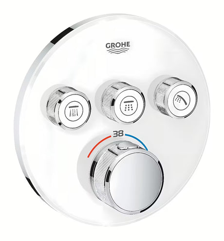 Potinkinė termostatinė dušo maišytuvas Grohe Grohtherm smartcontrol, apdaila – Moon White