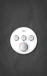Potinkinė termostatinė dušo maišytuvas Grohe Grohtherm smartcontrol, apdaila – Moon White